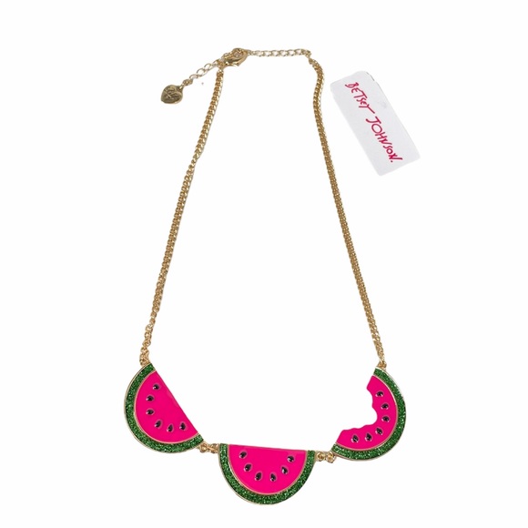 Betsey Johnson Jewelry - Betsey Johnson Watermelon Frontal Necklace, Pink